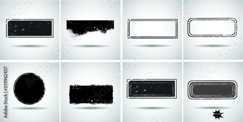 Grunge design textured elements . vector