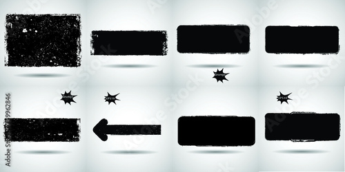 Grunge design textured elements . vector