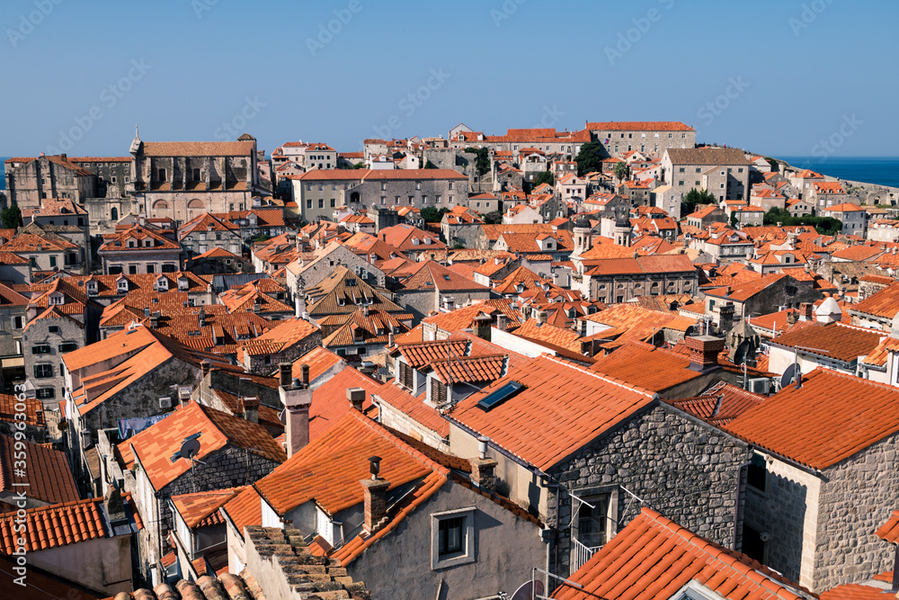 City view of Old Town Dubrovnik, King's Landing, in Croatia