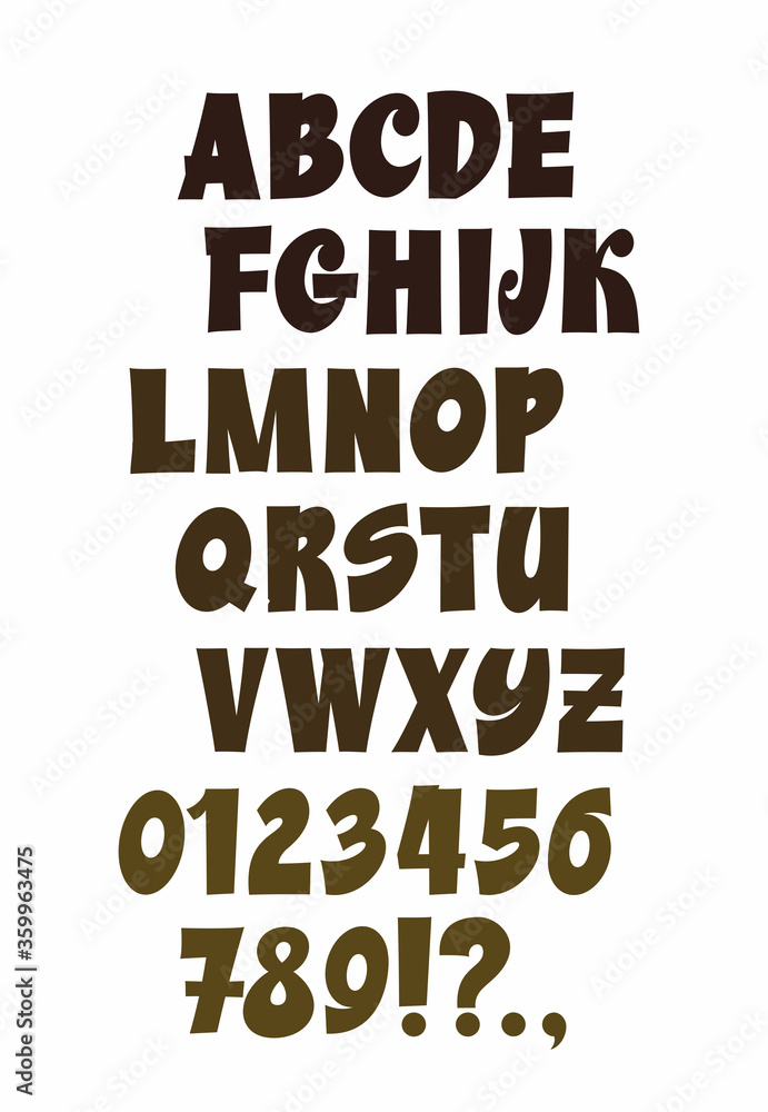 Nice retro calligraphy hand lettering font. Vector alphabet