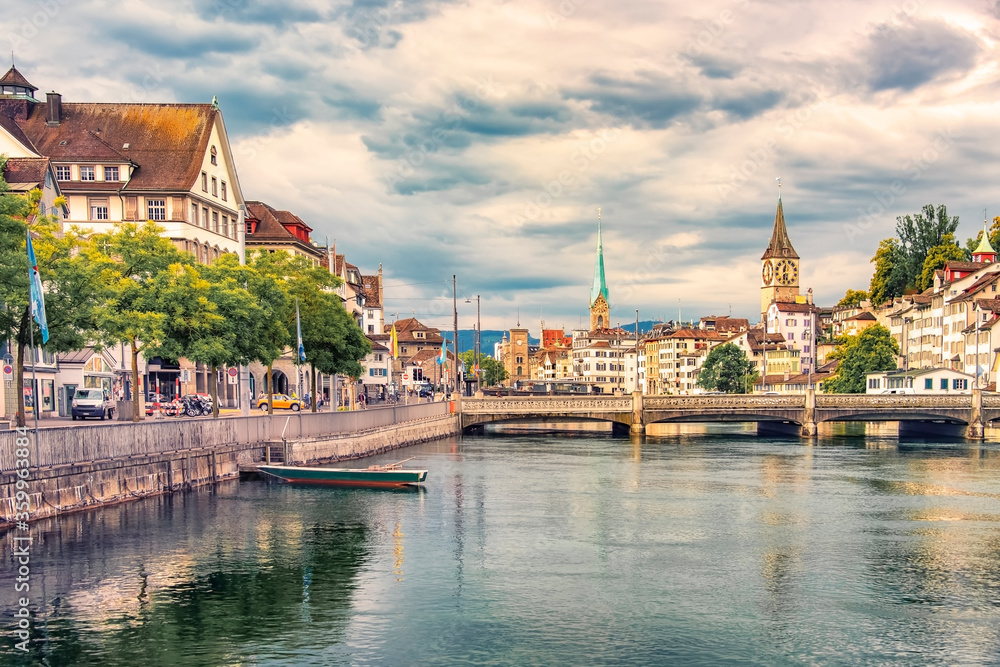 Zurich city in the daytime, Switzerland
