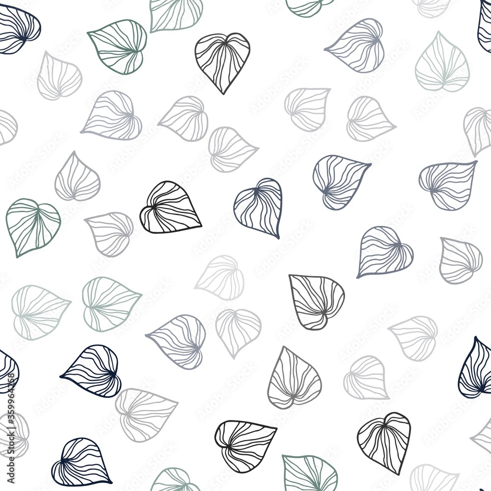 Light BLUE vector seamless doodle pattern with leaves. An elegant bright illustration with leaves in Natural style. Trendy design for wallpaper, fabric makers. Light BLUE vector seamless doodle pattern with leaves. An elegant bright illustration with leaves in Natural style. Trendy design for wallpaper, fabric makers.