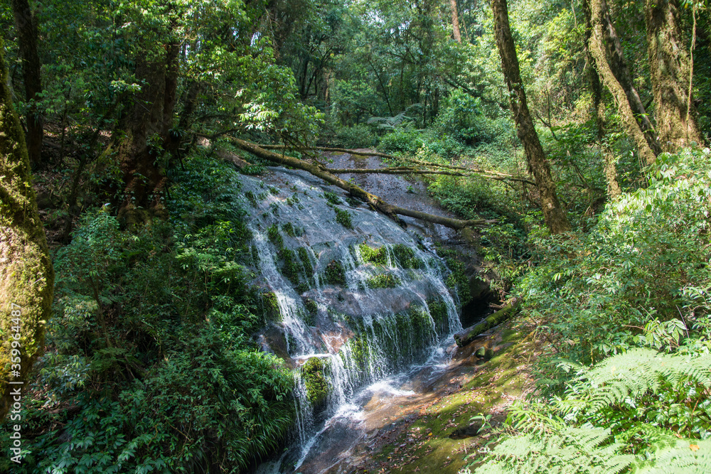 Water fall located in deep rain forest jungle at Chiang Mai, Thailand Water fall located in deep rain forest jungle at Chiang Mai, Thailand
