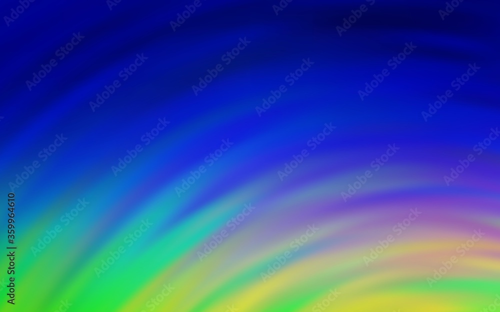 Obraz premium Light Blue, Green vector backdrop with bent lines. A shining illustration, which consists of curved lines. Colorful wave pattern for your design.