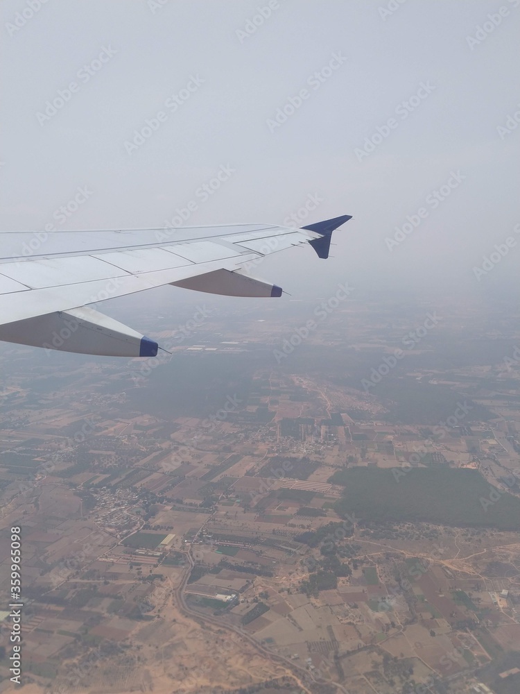 Fototapeta premium View from airplane window