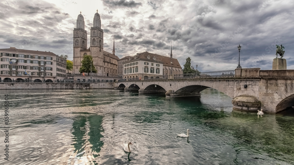 Zurich city in the daytime, Switzerland