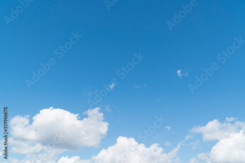 blue sky background with white soft clouds