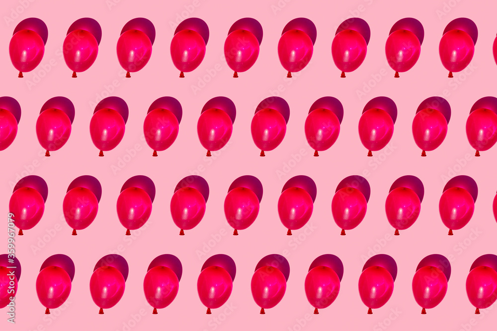 Pattern of rows of red water balloons Stock Photo | Adobe Stock