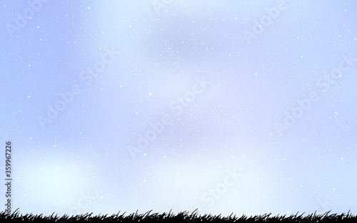 Light BLUE vector texture with milky way stars. Shining illustration with sky stars on abstract template. Pattern for astronomy websites.