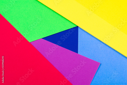 Colored paper in geometric. Bright color paper texture background. Trend colors, geometric paper background. Colorful soft paper background.