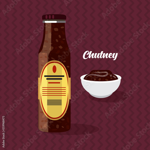 South African Chutney Bottle and Bowl