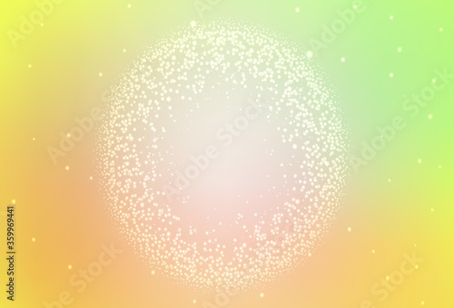 Light Green, Yellow vector texture with milky way stars. Modern abstract illustration with Big Dipper stars. Pattern for astronomy websites.