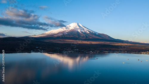 Inverted Mt Fuji from Lake Yamanaka  Japan