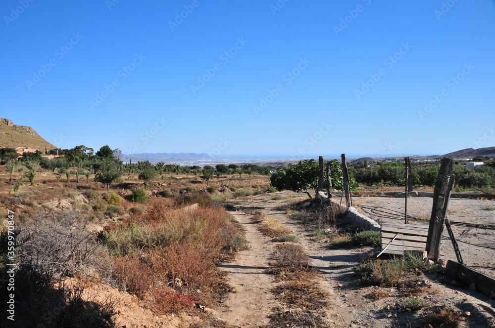 Panoramic view from Nijar, Cabo de Gata, Almeria, Spain Panoramic view from Nijar, Cabo de Gata, Almeria, Spain
