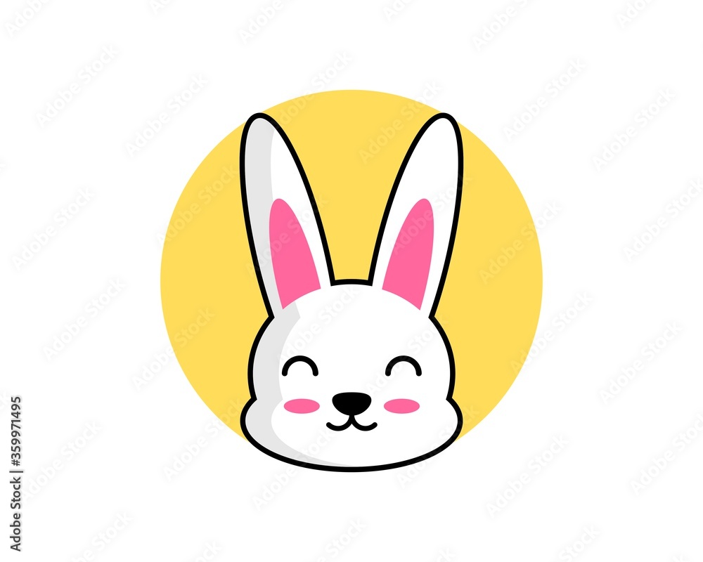 Fototapeta premium Cute bunny is smiling