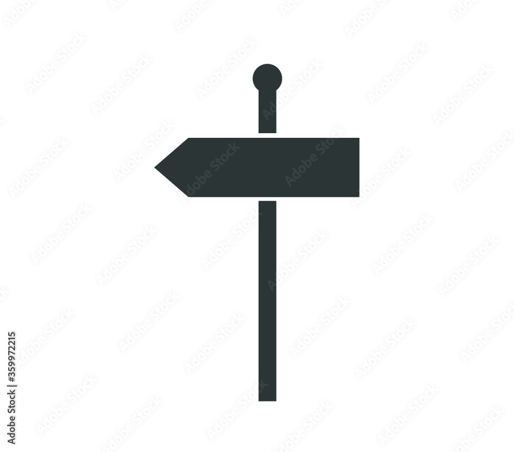 Signpost icon. Road sign vector icon. Direction arrow sign vector illustration. Signpost icon. Road sign vector icon. Direction arrow sign vector illustration.
