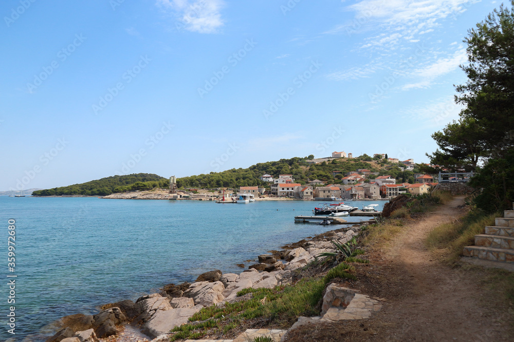 Small, isolated island Vrgada, located in central Dalmatia, with no cars and roads, only boats