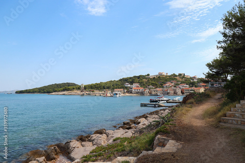 Small  isolated island Vrgada  located in central Dalmatia  with no cars and roads  only boats