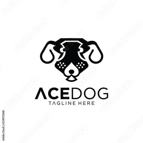 ace dog vector graphic logo modern for download