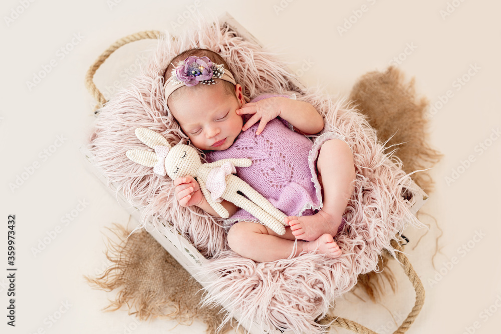 Sleeping newborn baby girl Sleeping newborn baby girl