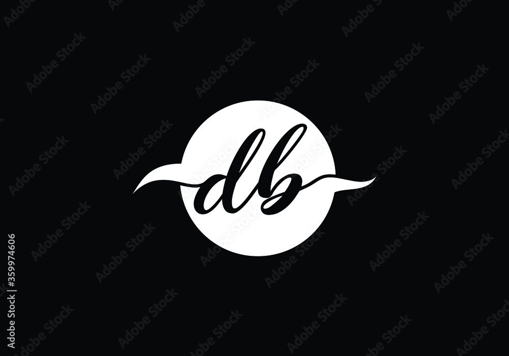 Initial Monogram Letter D B Logo Design Vector Template. D B Letter Logo Design Initial Monogram Letter D B Logo Design Vector Template. D B Letter Logo Design