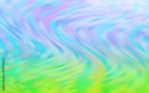 Light Blue, Green vector layout with cosmic stars. Modern abstract illustration with Big Dipper stars. Pattern for astronomy websites.