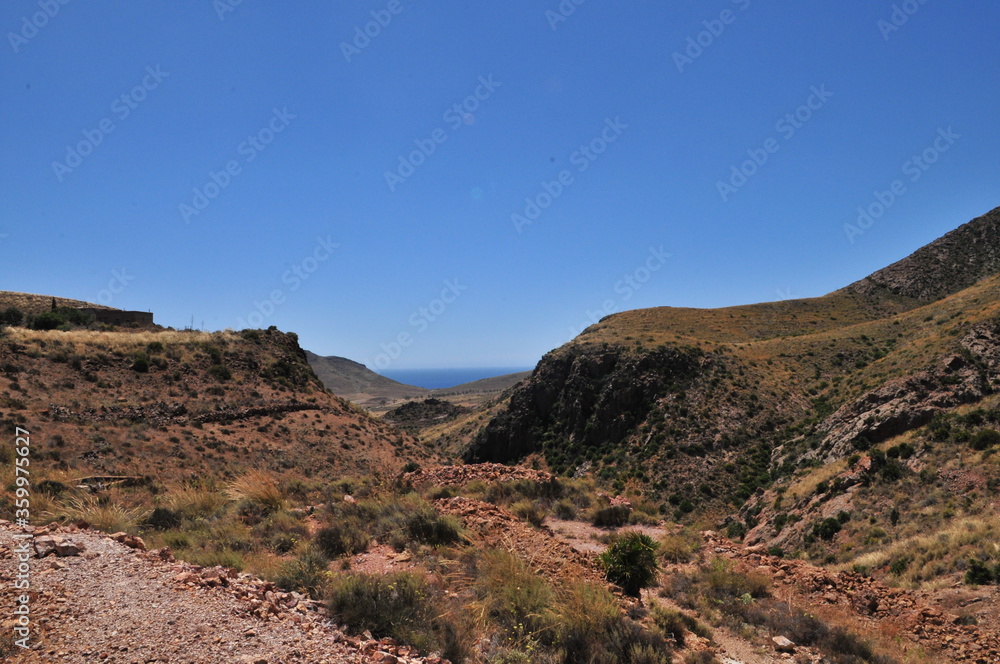 Western style landscape, Cabo de Gata, Rodalquilar, Almeria, Spain