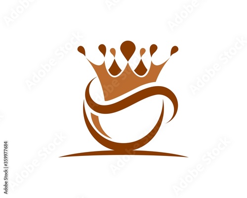 Abstract coffee glass with crown splash