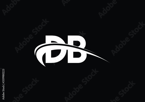 Initial Monogram Letter D B Logo Design Vector Template. D B Letter Logo Design