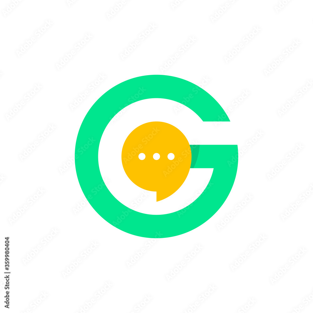 letter G chat communication logo icon letter G chat communication logo icon