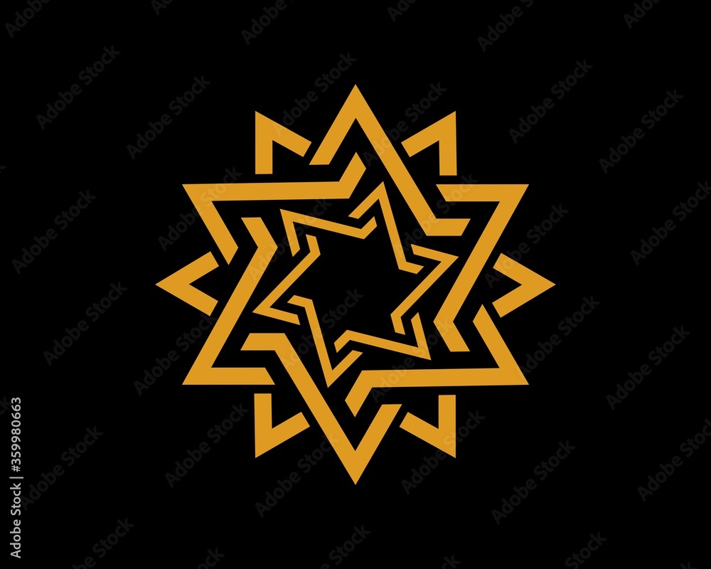 Abstract gold star shape Abstract gold star shape