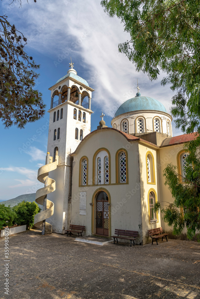 Beautiful church in Exogi, Ithaki island, Greece