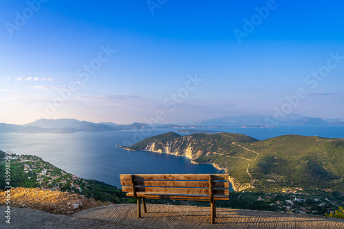 Breathtaking view towards the Ionian sea and islands