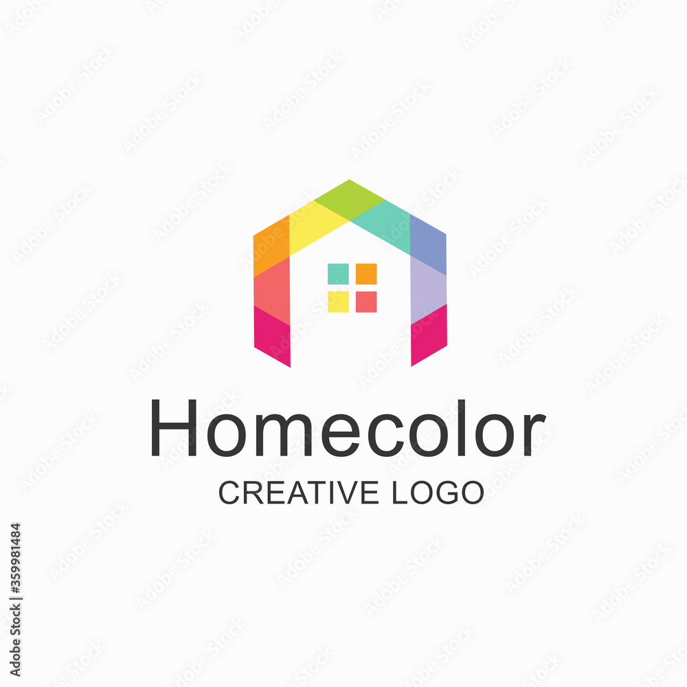 Fototapeta premium house abstract colorful vector logo