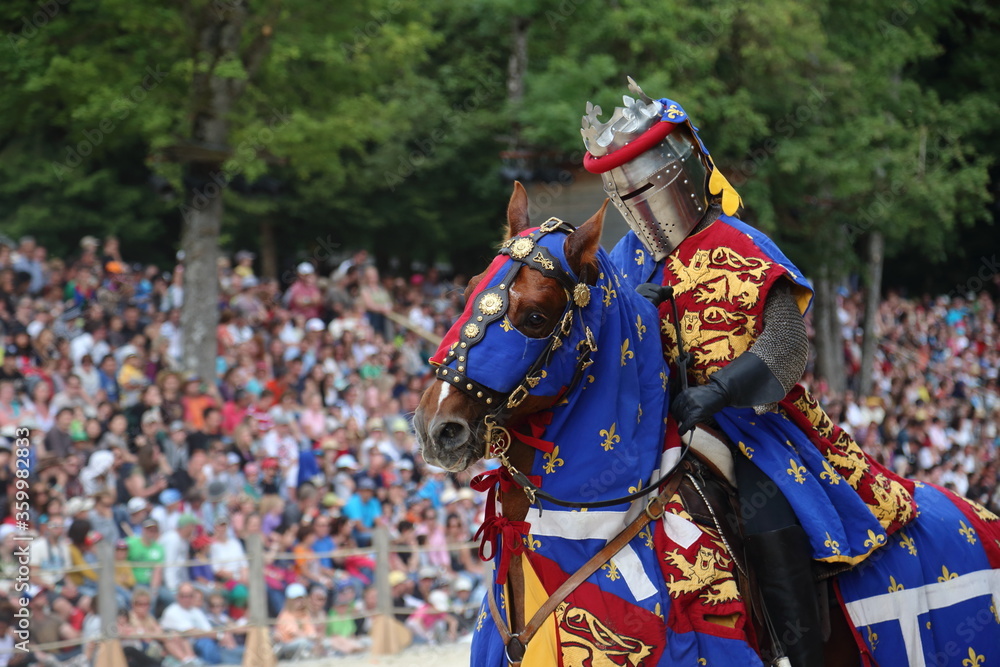 Medieval Festival: Knight With His Horse