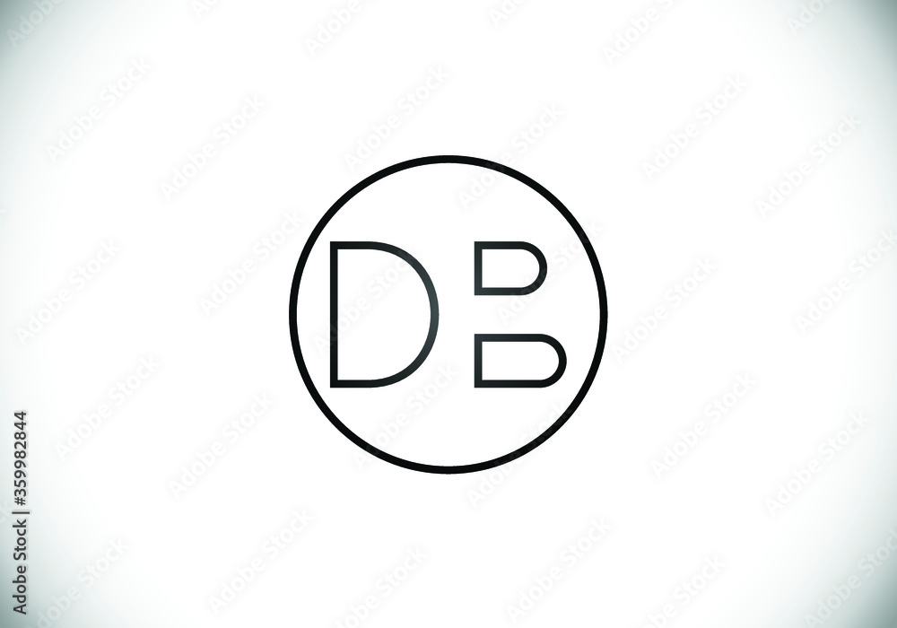 Initial Monogram Letter D B Logo Design Vector Template. D B Letter Logo Design Initial Monogram Letter D B Logo Design Vector Template. D B Letter Logo Design