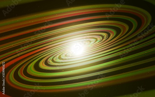 Dark Green, Yellow vector template with space stars. Shining colored illustration with bright astronomical stars. Pattern for astrology websites.