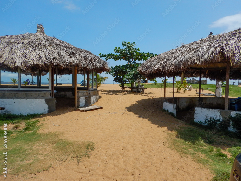 Atlantic Ocean beach, Monrovia, West Africa, Liberia,  Hotel 