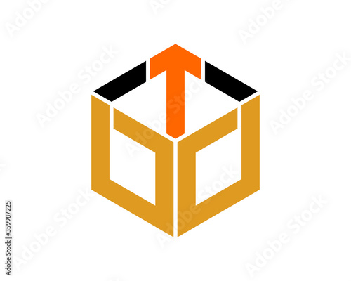 Abstract cube arrow