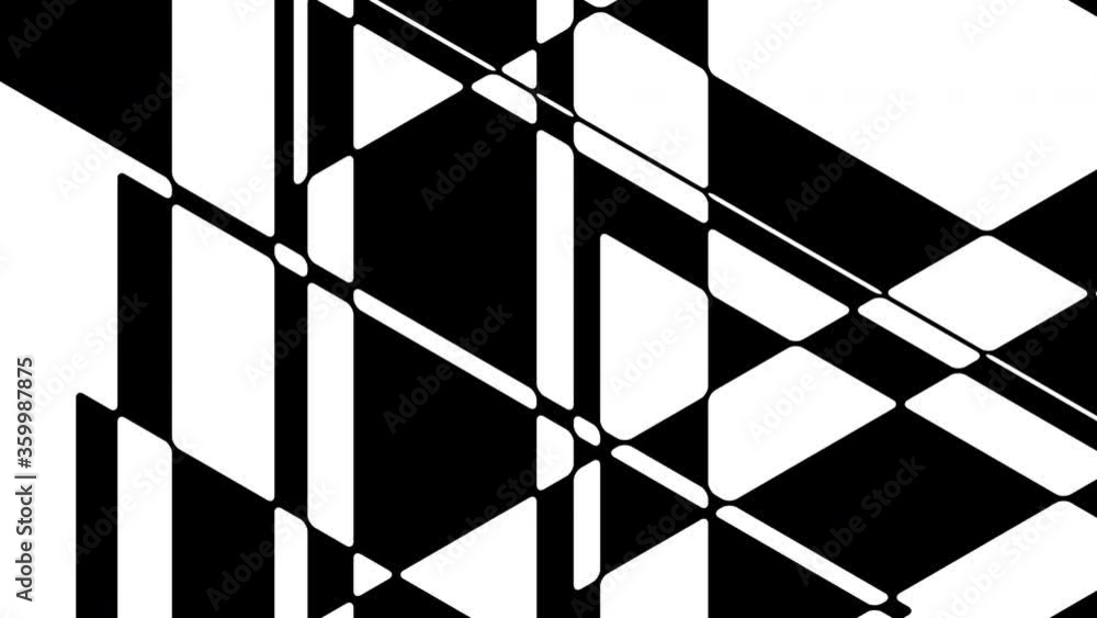 Abstract black and white loop background animation with intersecting ...