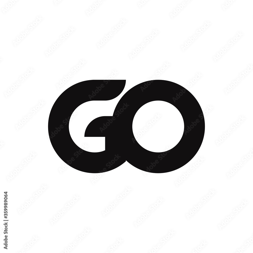 GO Letter Logo Design With Simple style GO Letter Logo Design With Simple style