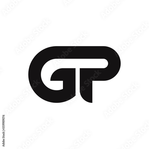 GP Letter Logo Design With Simple style