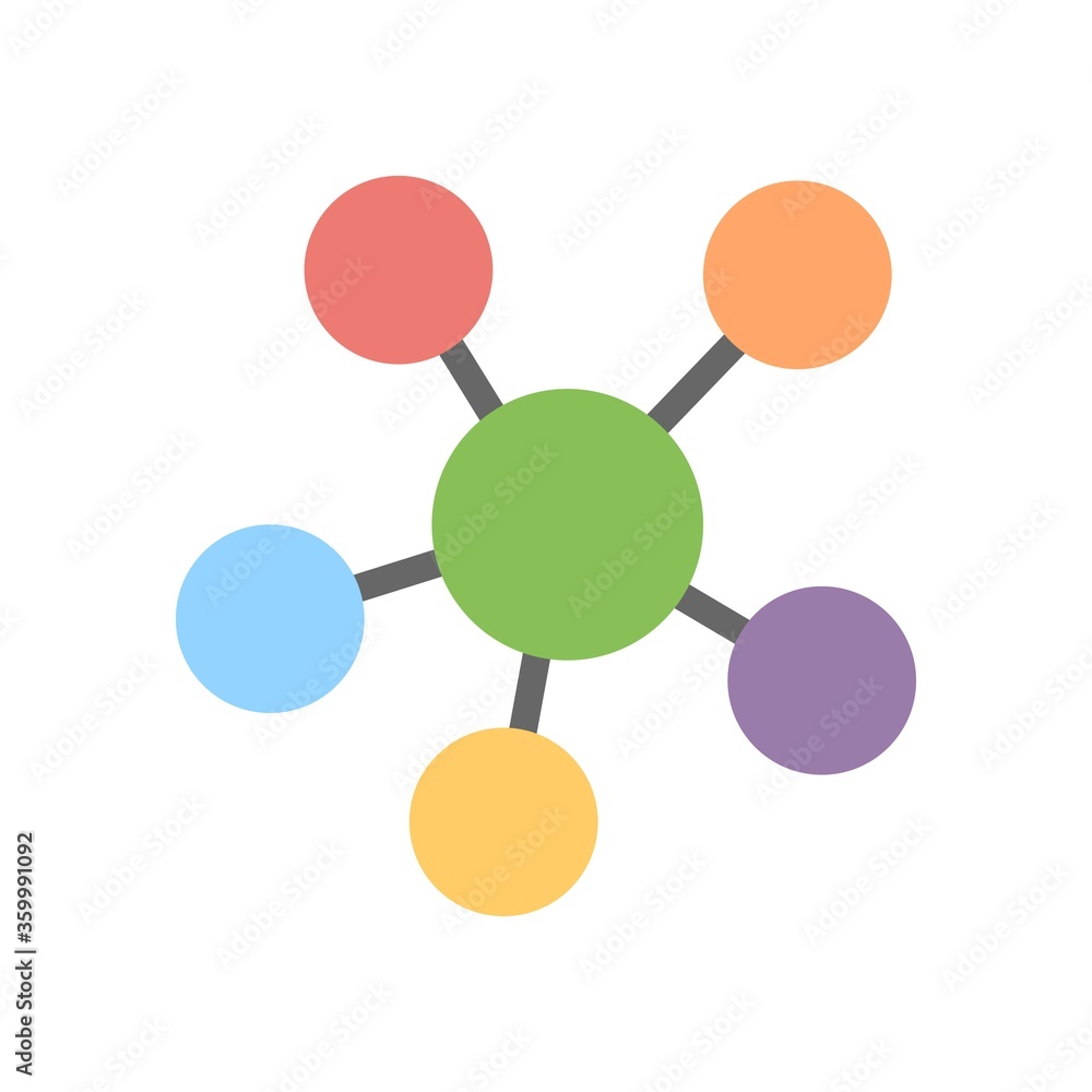 Social network icon illustration in flat design style. Connections symbol. Social network icon illustration in flat design style. Connections symbol.