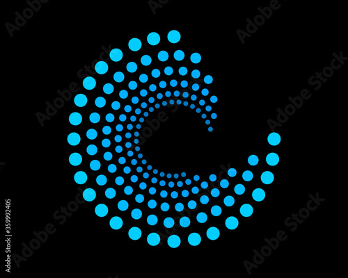 Abstract circular curve vortex