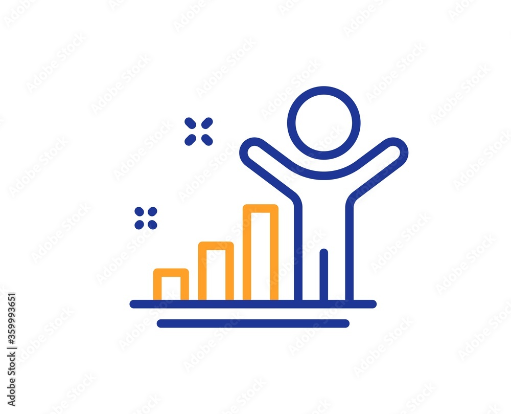Winner line icon. Best results sign. First place symbol. Colorful thin line outline concept. Linear style winner icon. Editable stroke. Vector Winner line icon. Best results sign. First place symbol. Colorful thin line outline concept. Linear style winner icon. Editable stroke. Vector