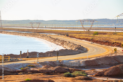 Salt production ponds in the Pilbara photo