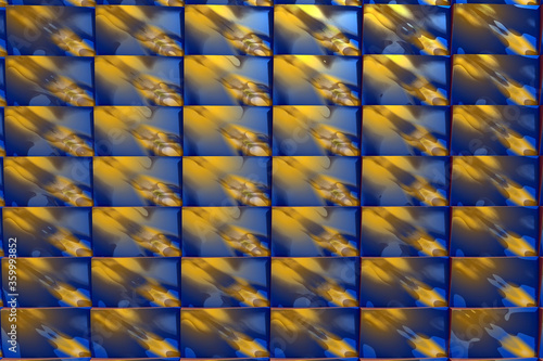 3D render. 3d illustration. Three-dimensional texture. Pattern.