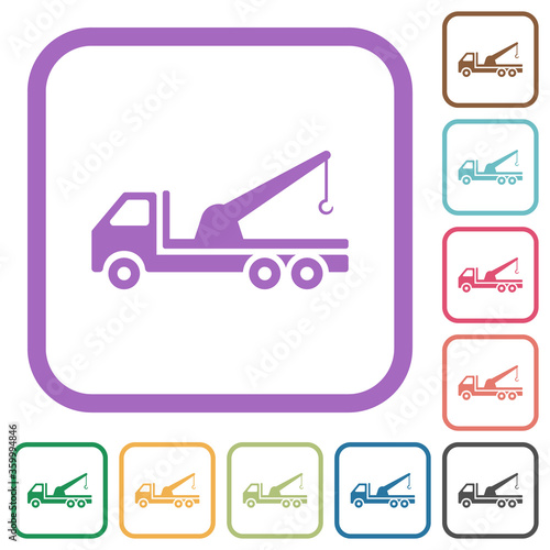 Crane truck simple icons