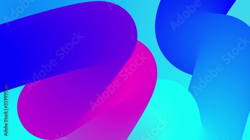 beautiful gradients with shades of blue purple along elegantly twisted line or pipe. Beautiful modern design background of liquid