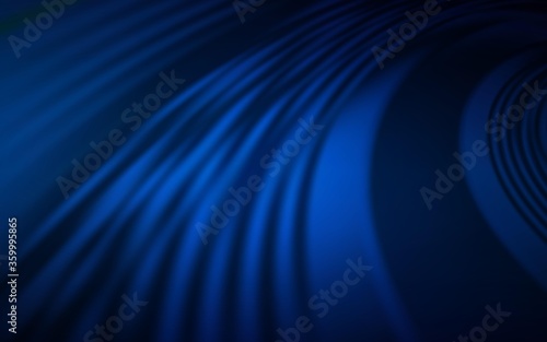 Dark BLUE vector background with wry lines. Colorful illustration in simple style with gradient. Elegant pattern for a brand book.